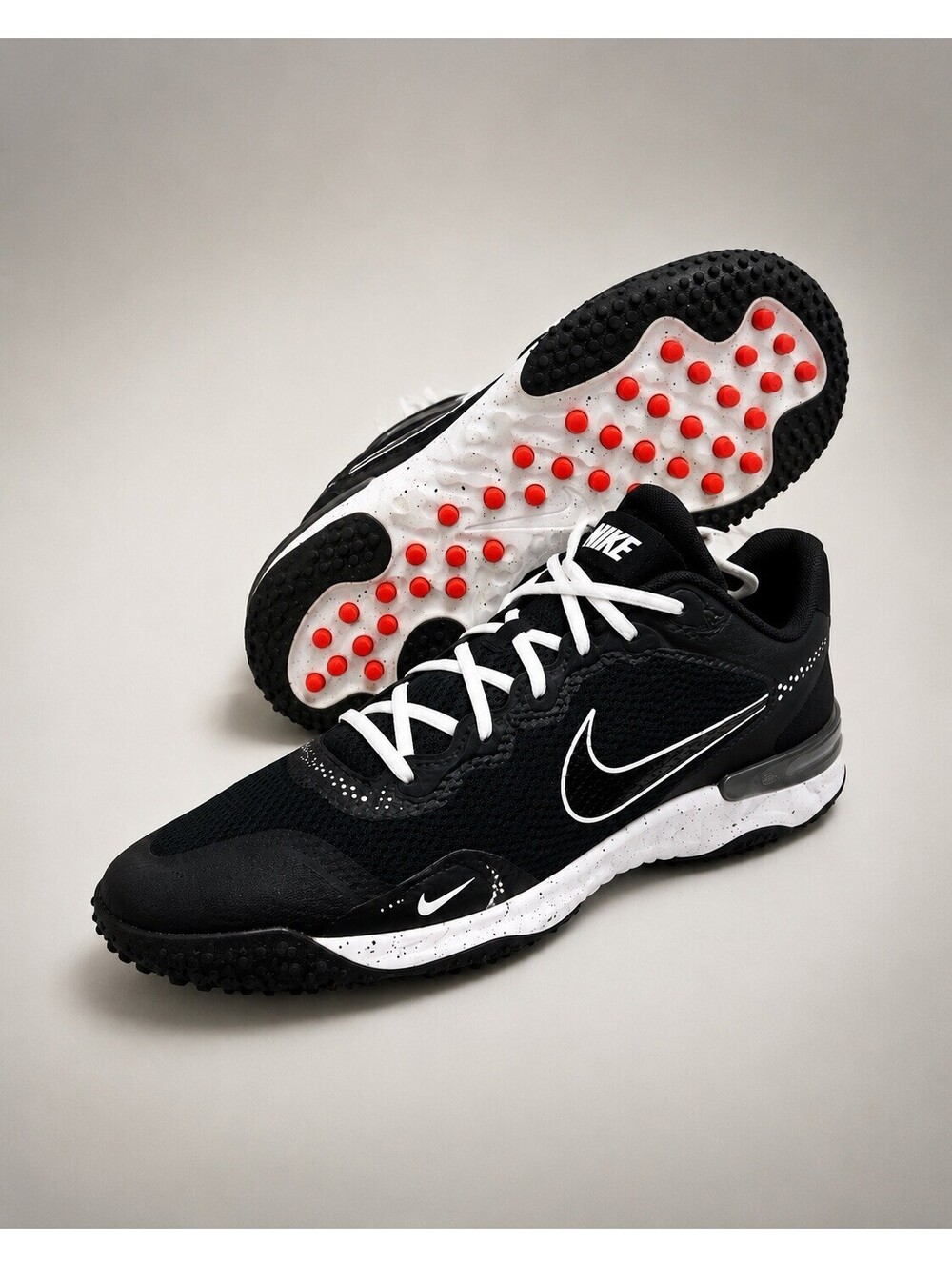 Nike Alpha Huarache Elite 3 Turf Baseball Shoes CK0748-010 Black White Men 16